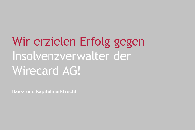 Erfolg gegen Wirecard